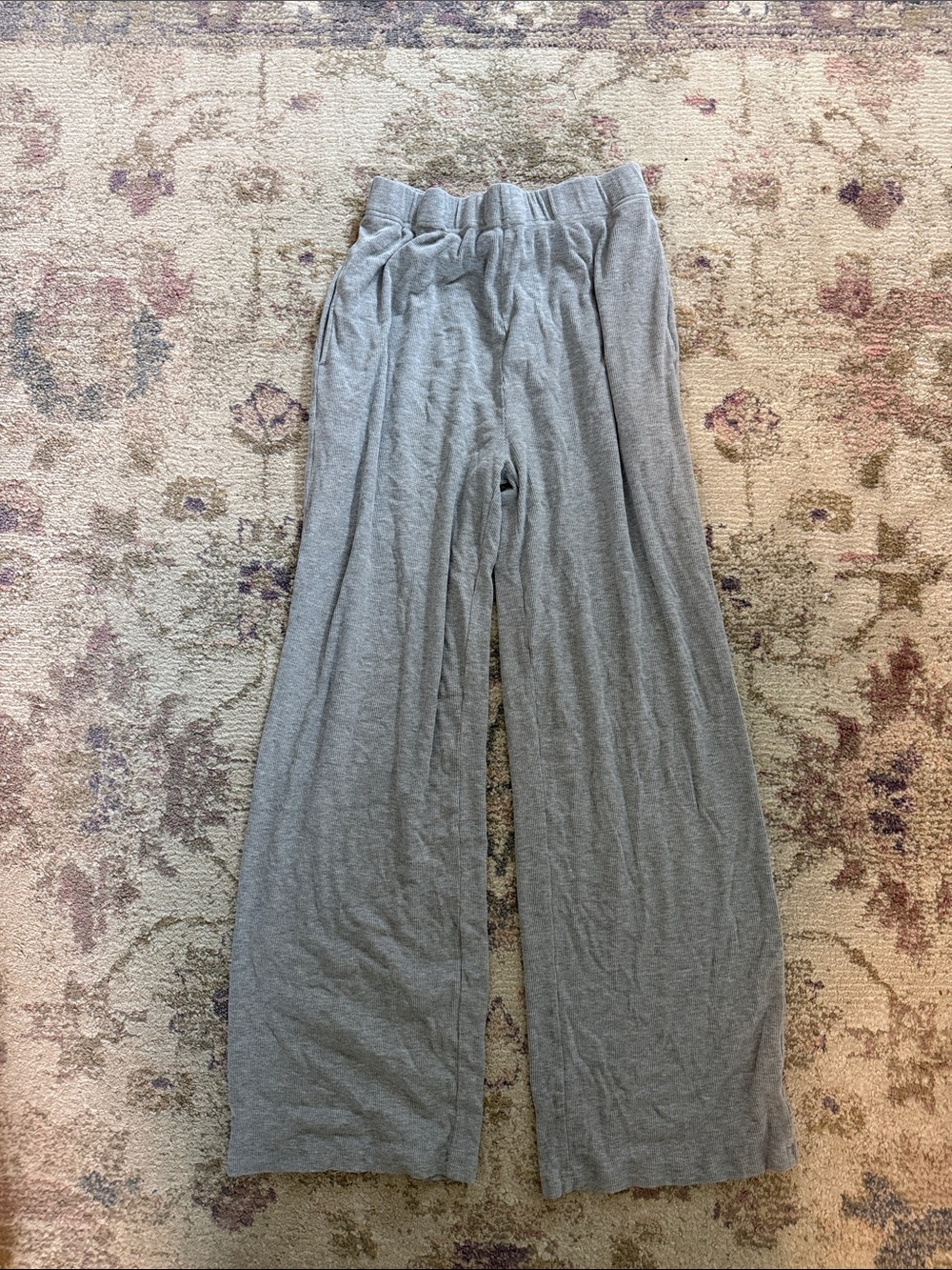 Relaxed Wide-Leg Lounge Pants - Gray